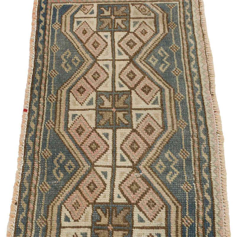 El Dokuma Vintage Halı - 37 cm x 93 cm - K0080563