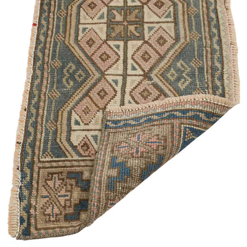 El Dokuma Vintage Halı - 37 cm x 93 cm - K0080563