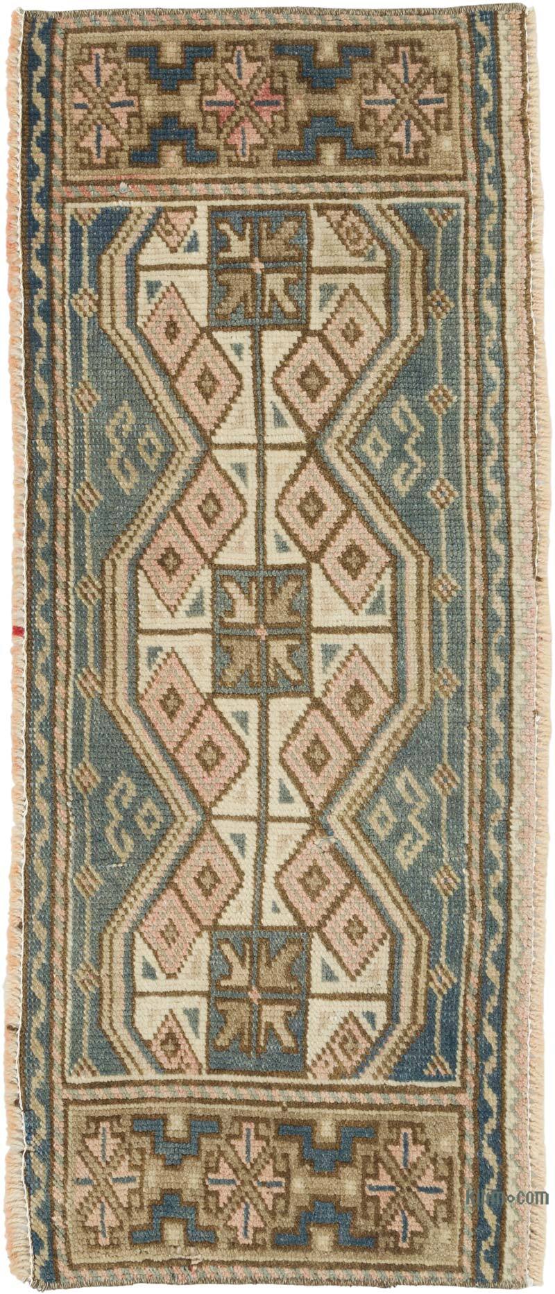 El Dokuma Vintage Halı - 37 cm x 93 cm - K0080563
