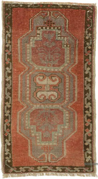 Vintage Turkish Hand-Knotted Rug - 1' 9" x 3' 1" (21" x 37")