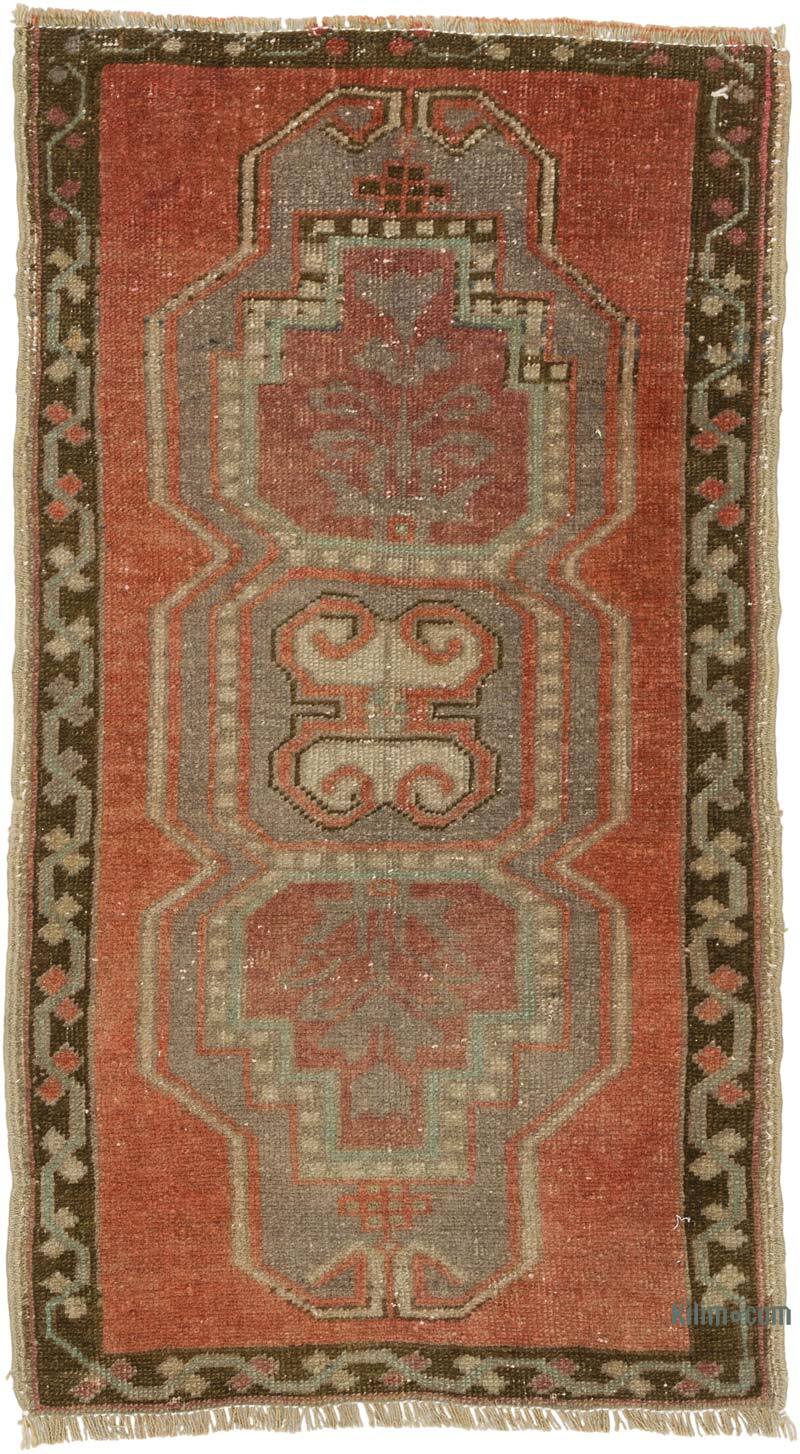 Alfombra Vintage Turca Anudada a Mano - 53 cm x 95 cm - K0080564