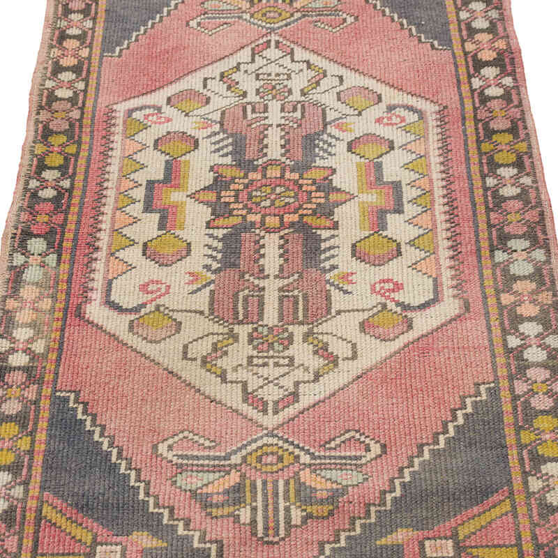 Alfombra Vintage Turca Anudada a Mano - 58 cm x 118 cm - K0080566