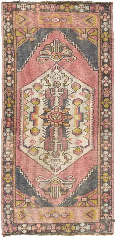El Dokuma Vintage Halı - 58 cm x 118 cm