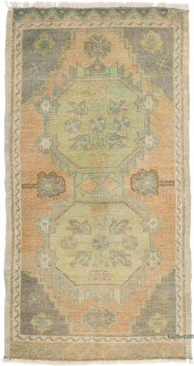 Vintage Turkish Hand-Knotted Rug - 1' 9" x 3' 4" (21" x 40")