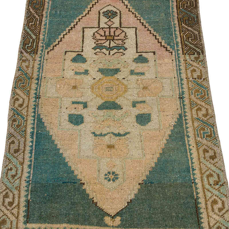 El Dokuma Vintage Halı - 48 cm x 105 cm - K0080570