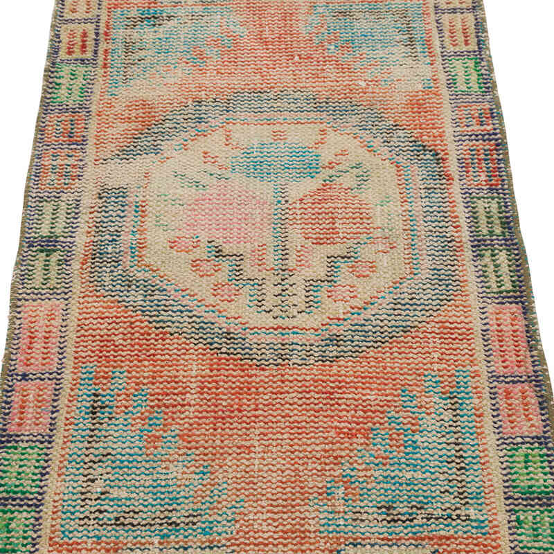 El Dokuma Vintage Halı - 53 cm x 114 cm - K0080571