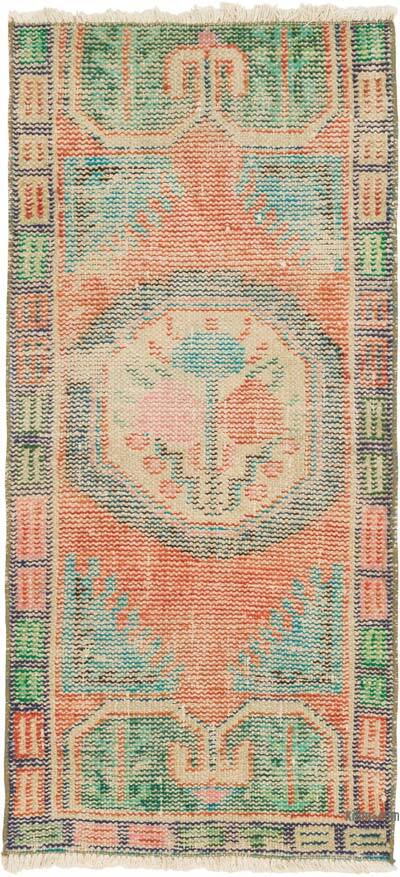 Vintage Turkish Hand-Knotted Rug - 1' 9" x 3' 9" (21" x 45")