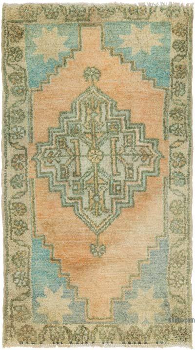 Vintage Turkish Hand-Knotted Rug - 1' 8" x 2' 10" (20" x 34")