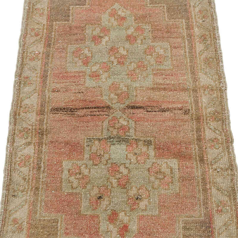Alfombra Vintage Turca Anudada a Mano - 44 cm x 91 cm - K0080573