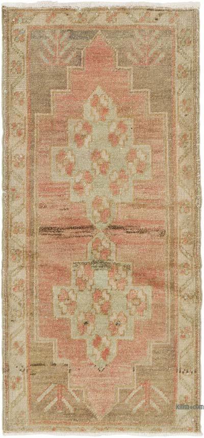 Vintage Turkish Hand-Knotted Rug - 1' 5" x 3'  (17" x 36")