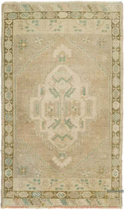 Vintage Turkish Hand-Knotted Rug - 1' 11" x 3' 2" (23" x 38")