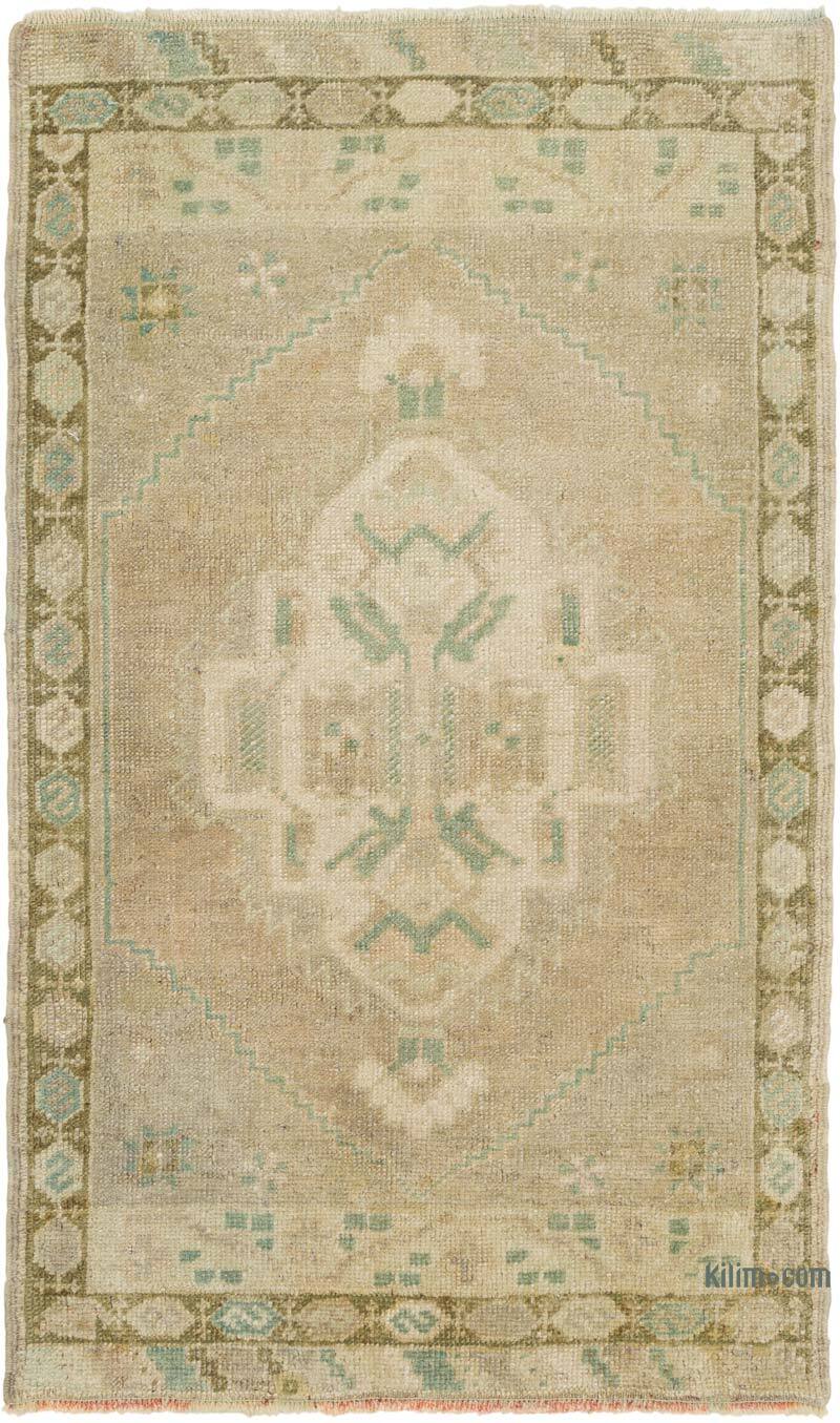 Alfombra Vintage Turca Anudada a Mano - 59 cm x 96 cm - K0080574