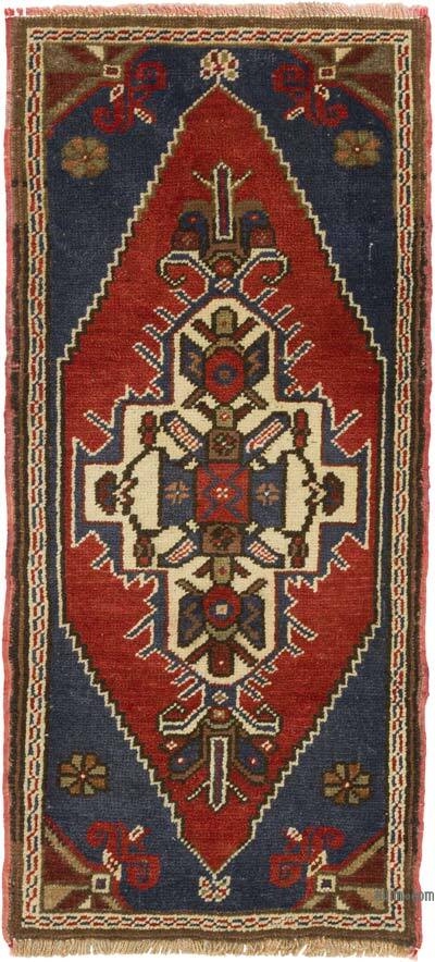 Vintage Turkish Hand-Knotted Rug - 1' 8" x 3' 7" (20" x 43")