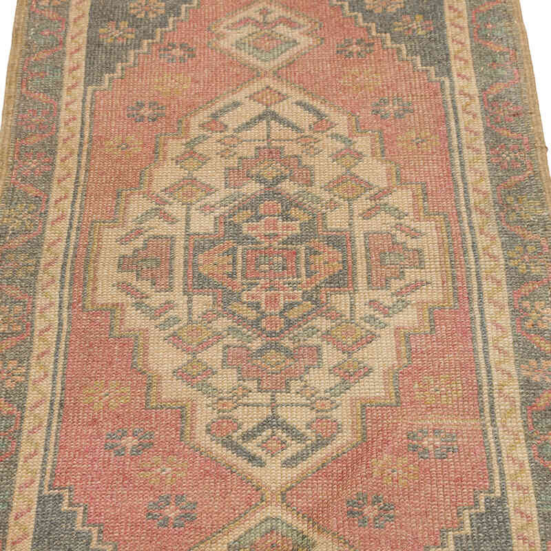 El Dokuma Vintage Halı - 58 cm x 111 cm - K0080577
