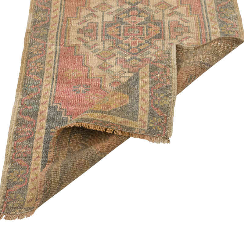 El Dokuma Vintage Halı - 58 cm x 111 cm - K0080577