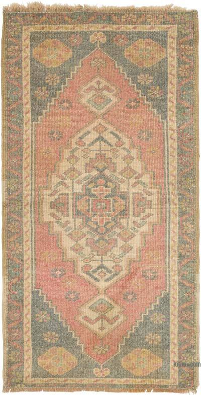 Vintage Turkish Hand-Knotted Rug - 1' 11" x 3' 8" (23" x 44")