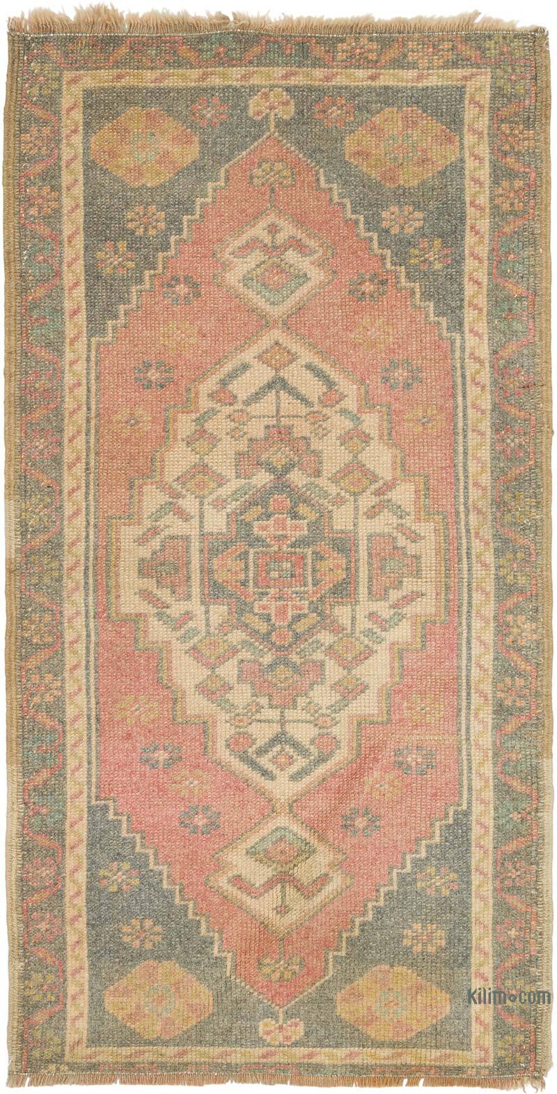 El Dokuma Vintage Halı - 58 cm x 111 cm - K0080577