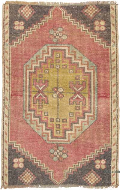 El Dokuma Vintage Halı - 55 cm x 84 cm