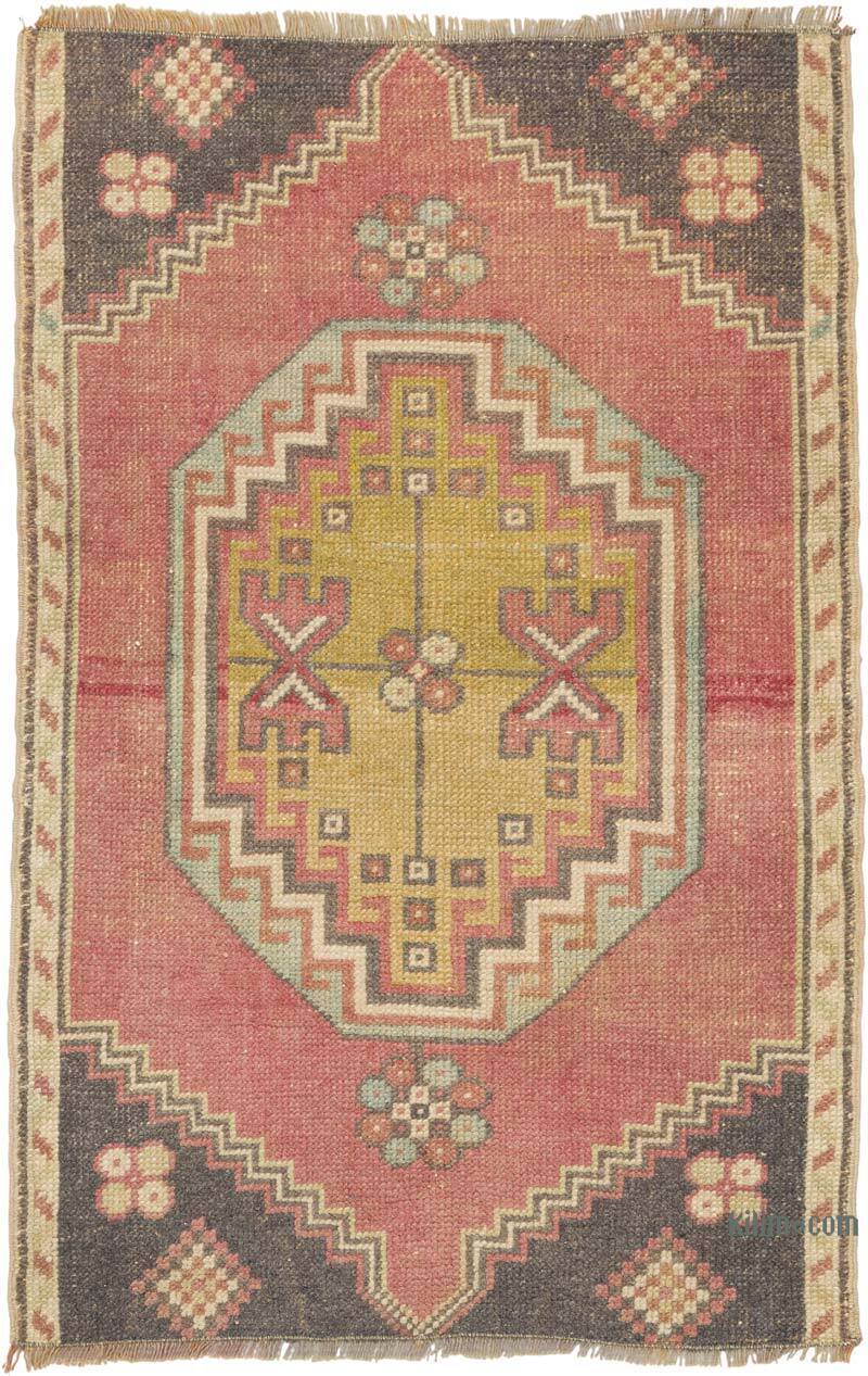 El Dokuma Vintage Halı - 55 cm x 84 cm - K0080578