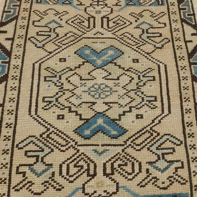 Alfombra Vintage Turca Anudada a Mano - 59 cm x 112 cm - K0080579