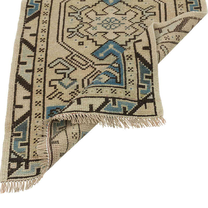 Alfombra Vintage Turca Anudada a Mano - 59 cm x 112 cm - K0080579