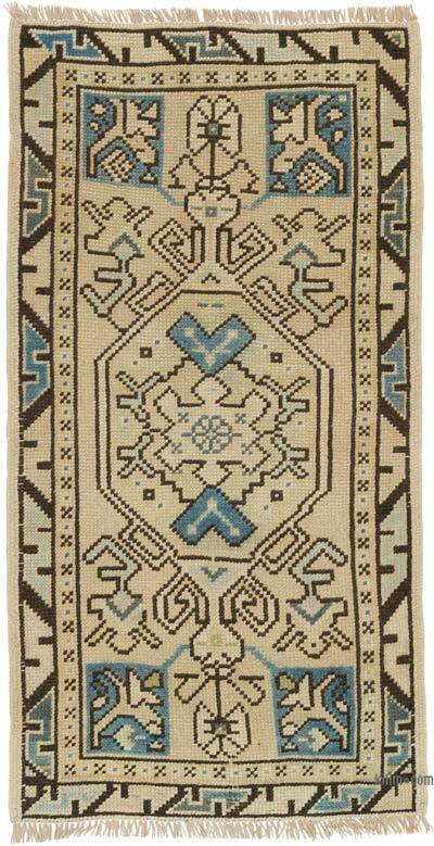 El Dokuma Vintage Halı - 59 cm x 112 cm
