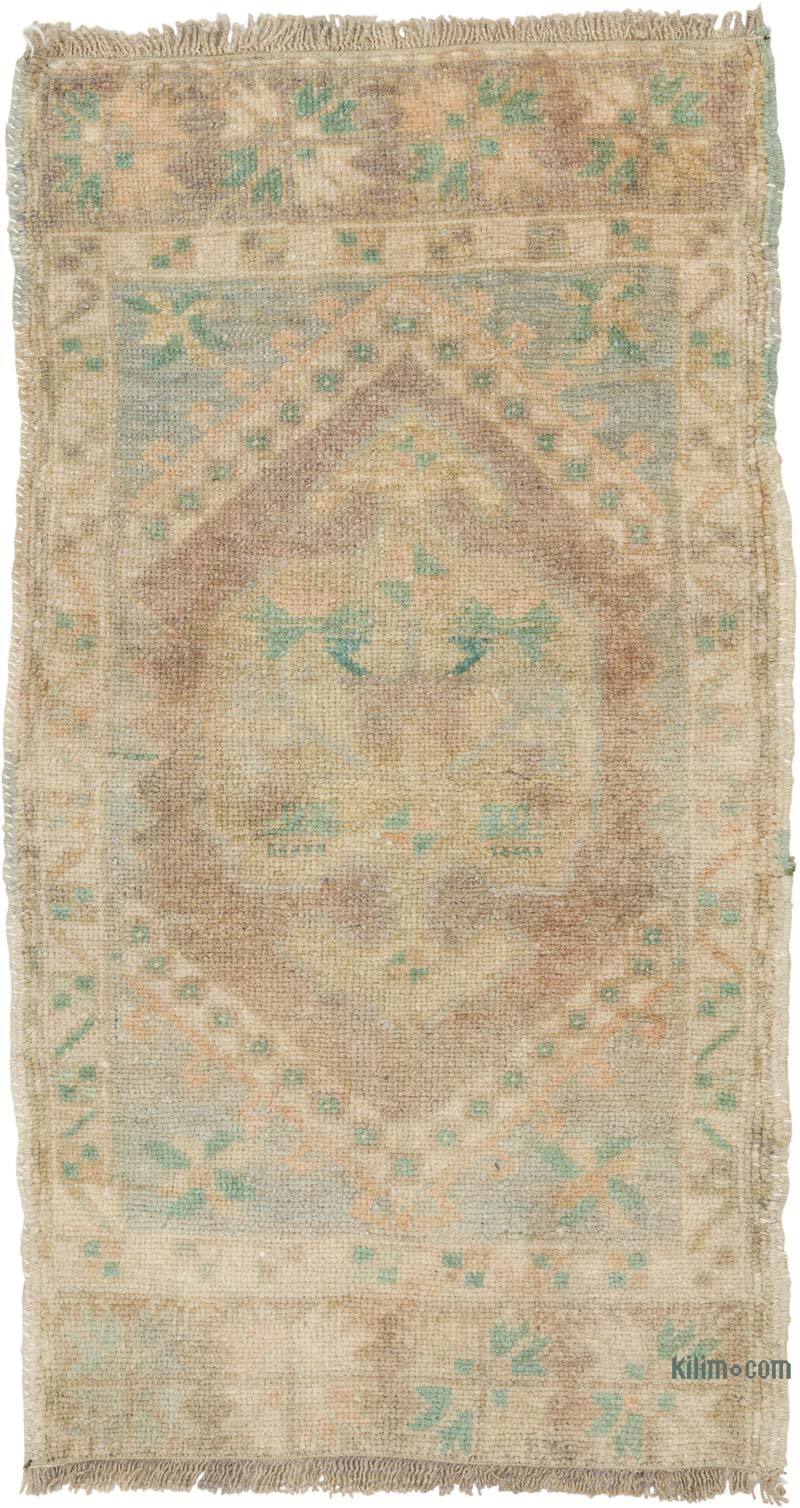 Alfombra Vintage Turca Anudada a Mano - 50 cm x 92 cm - K0080580