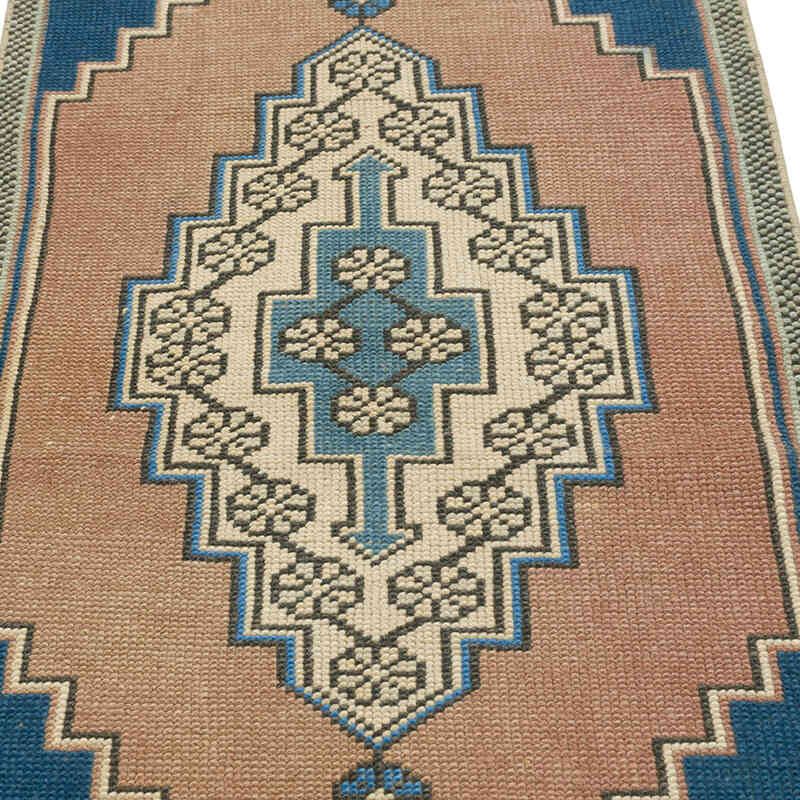 Alfombra Vintage Turca Anudada a Mano - 61 cm x 125 cm - K0080582