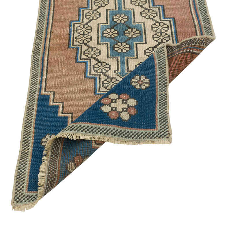 Alfombra Vintage Turca Anudada a Mano - 61 cm x 125 cm - K0080582