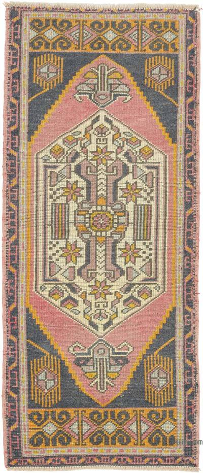 El Dokuma Vintage Halı - 57 cm x 133 cm