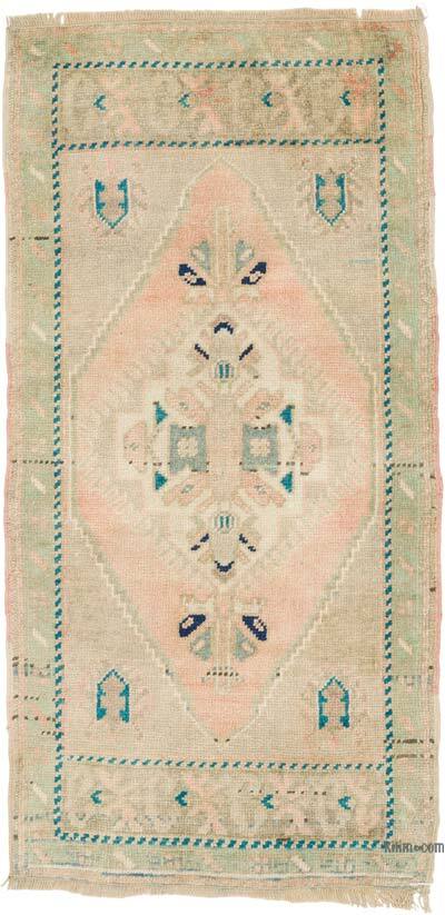 Vintage Turkish Hand-Knotted Rug - 1' 10" x 3' 7" (22" x 43")