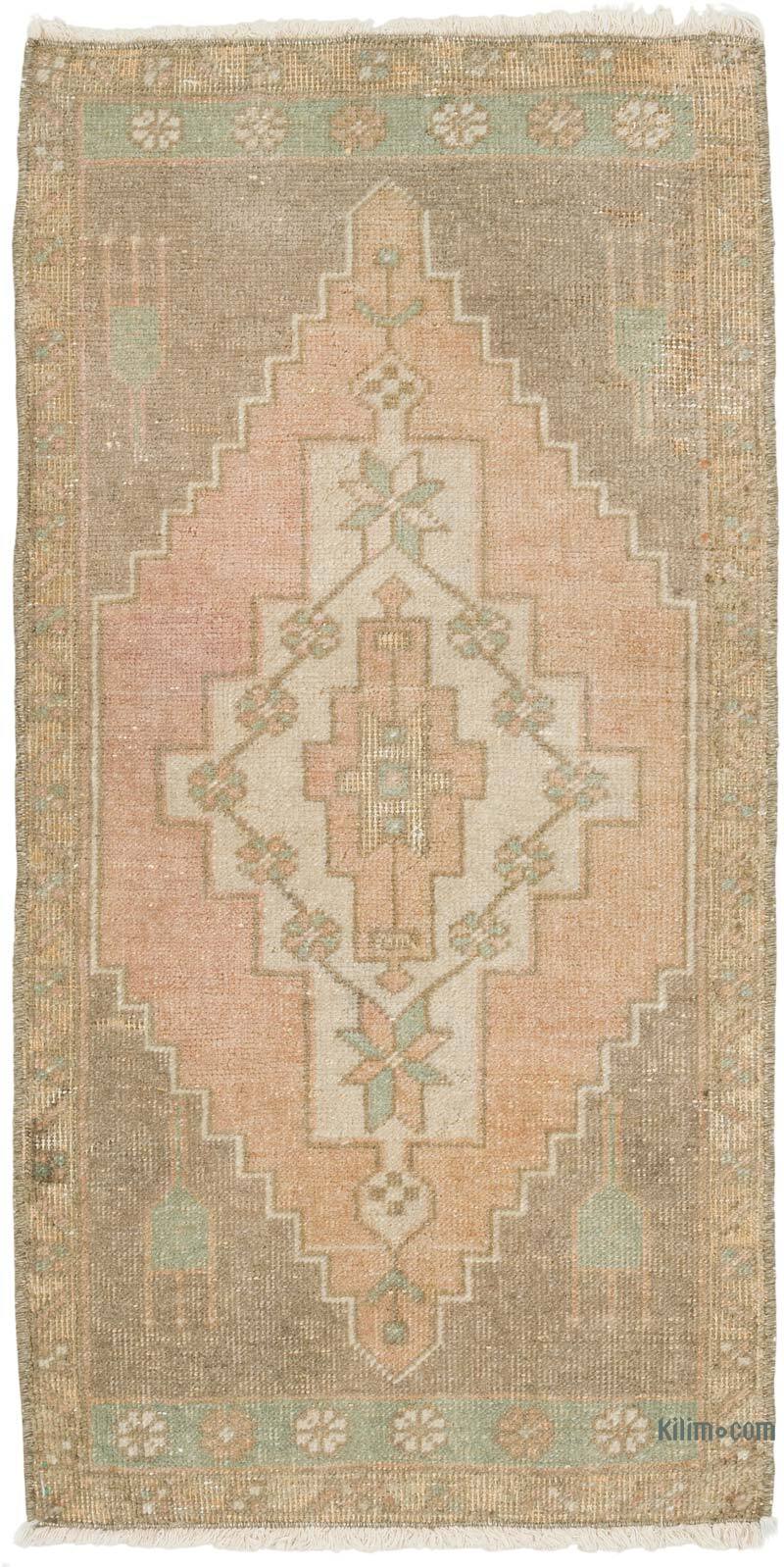El Dokuma Vintage Halı - 48 cm x 95 cm - K0080588