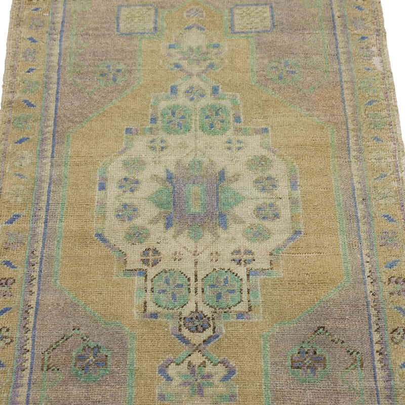 El Dokuma Vintage Halı - 52 cm x 107 cm - K0080589