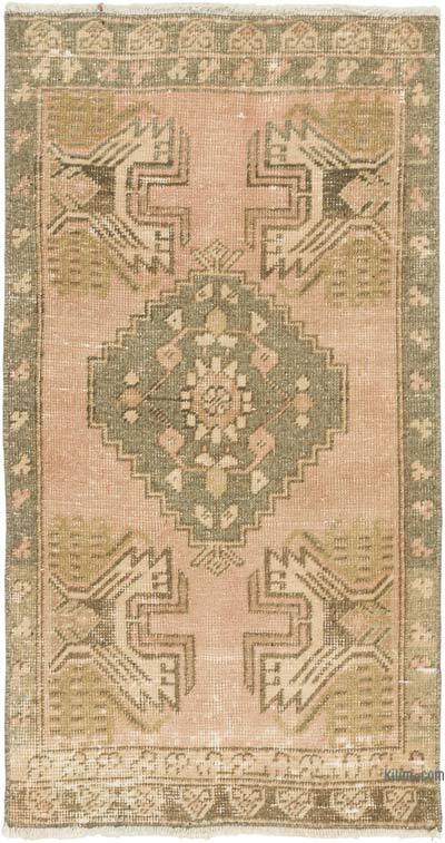 Alfombra Vintage Turca Anudada a Mano - 50 cm x 91 cm