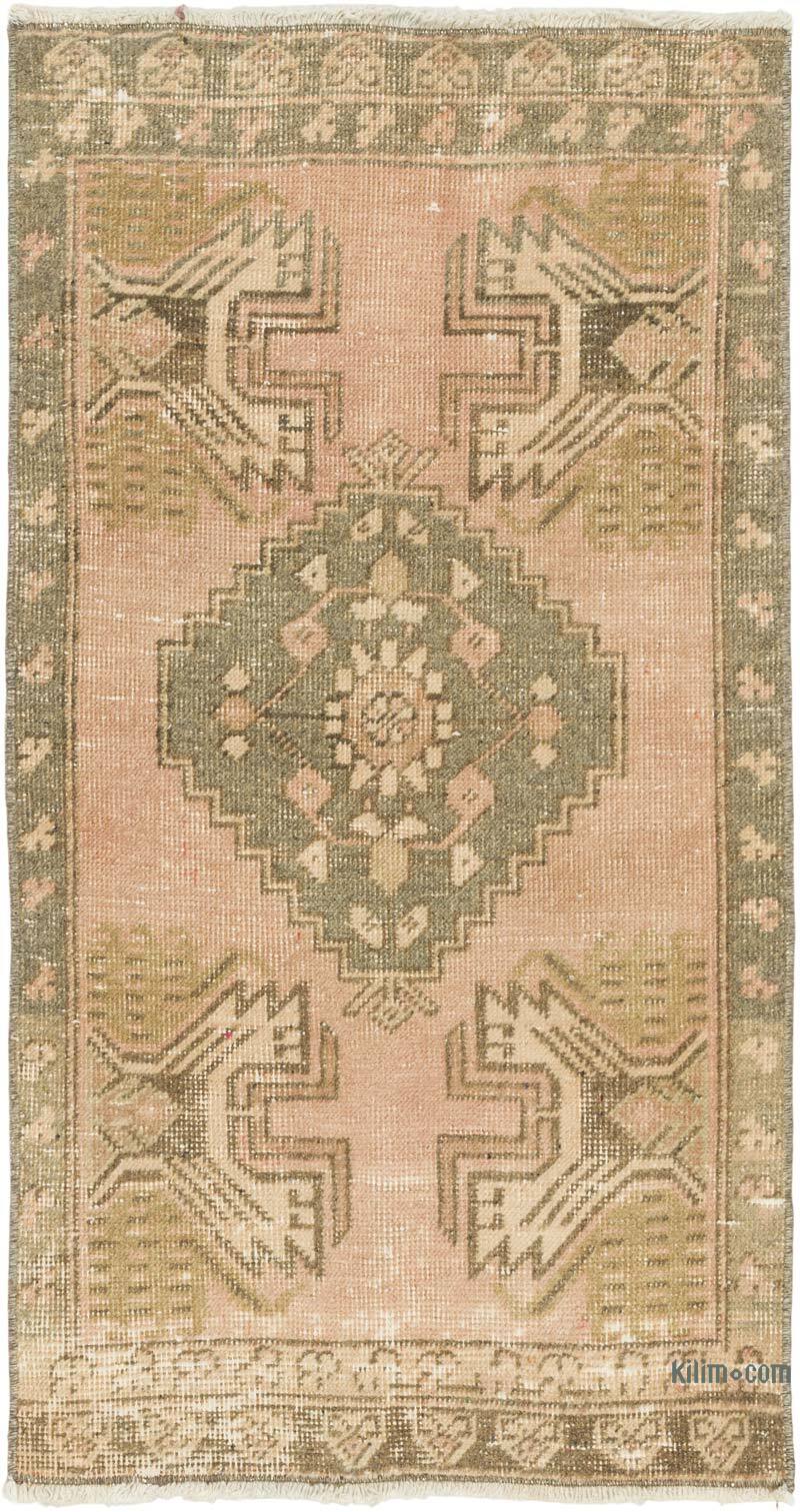Vintage Turkish Hand-Knotted Rug - 1' 8" x 3'  (20" x 36") - K0080592