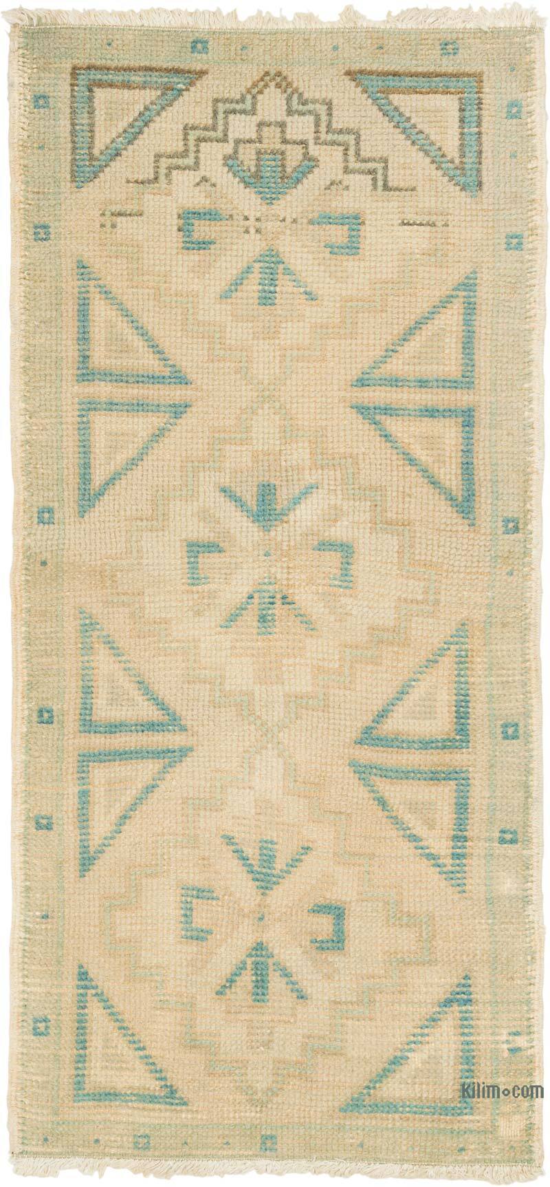 Vintage Turkish Hand-Knotted Rug - 1' 8" x 3' 7" (20" x 43") - K0080593