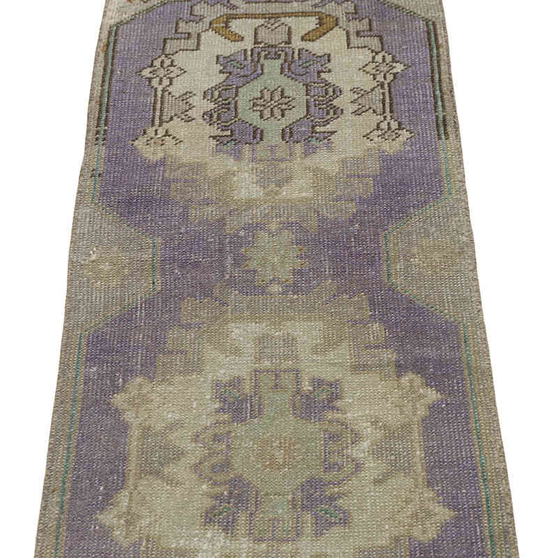 El Dokuma Vintage Halı - 38 cm x 108 cm - K0080595