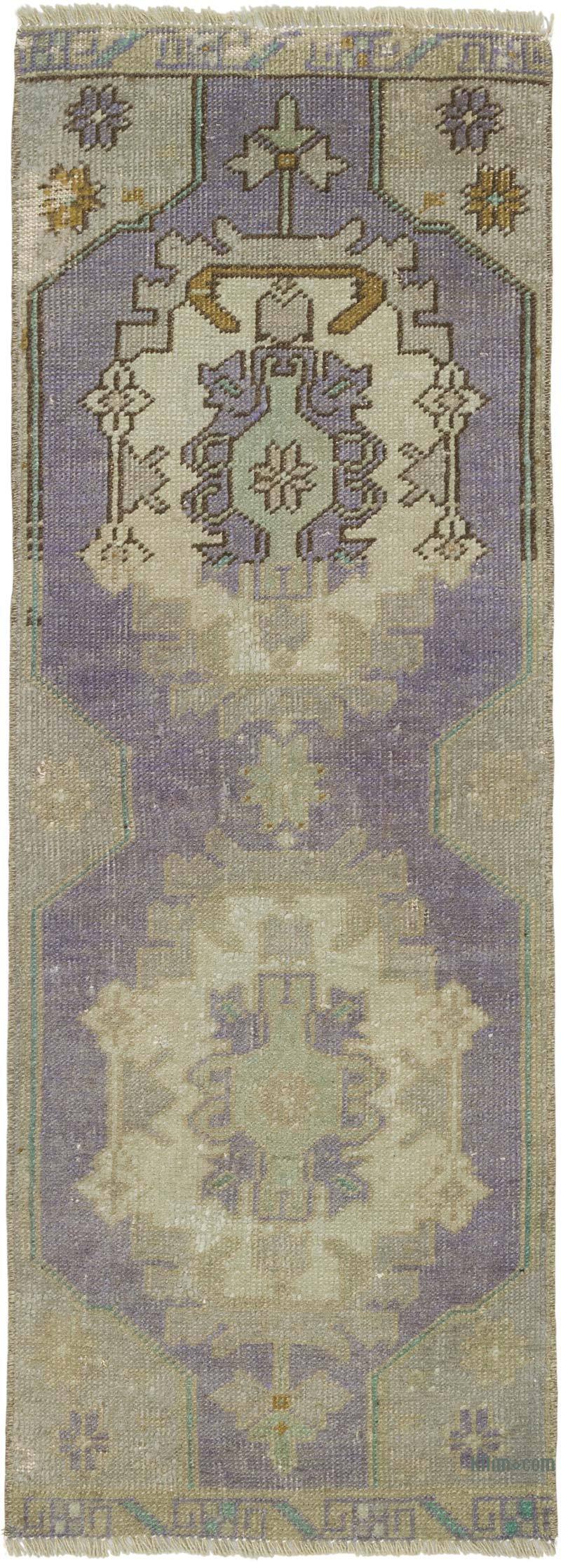 El Dokuma Vintage Halı - 38 cm x 108 cm - K0080595
