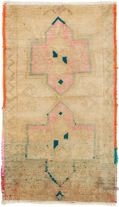 Vintage Turkish Hand-Knotted Rug - 1' 10" x 3'  (22" x 36")