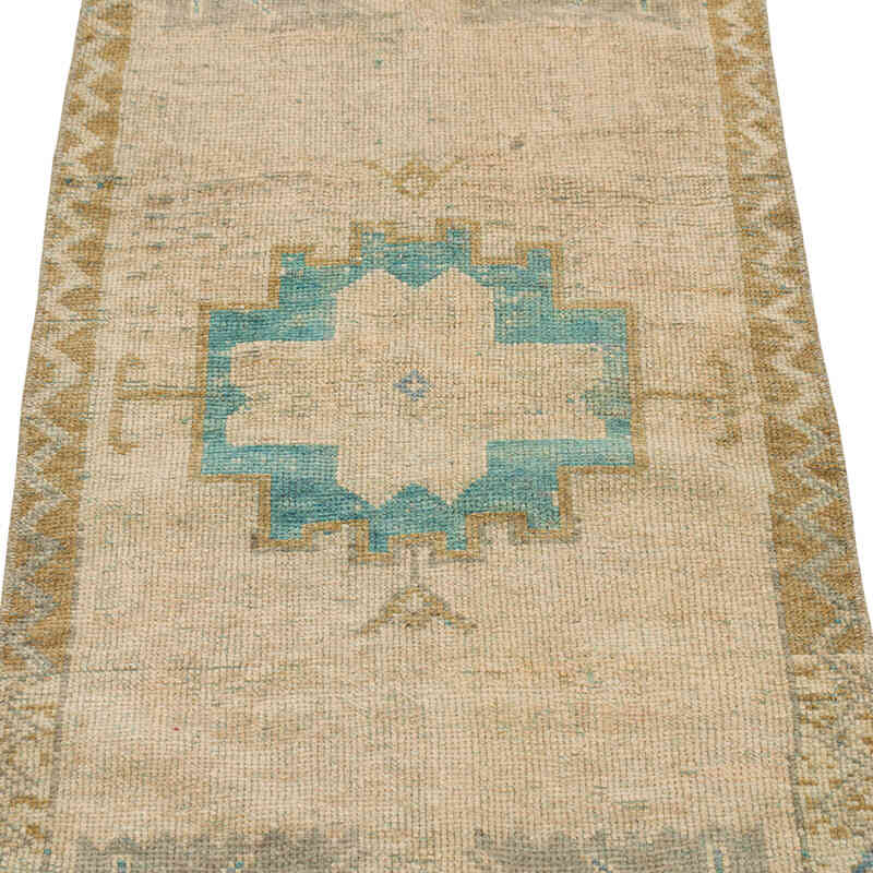 El Dokuma Vintage Halı - 48 cm x 118 cm - K0080597
