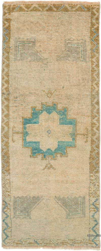 El Dokuma Vintage Halı - 48 cm x 118 cm