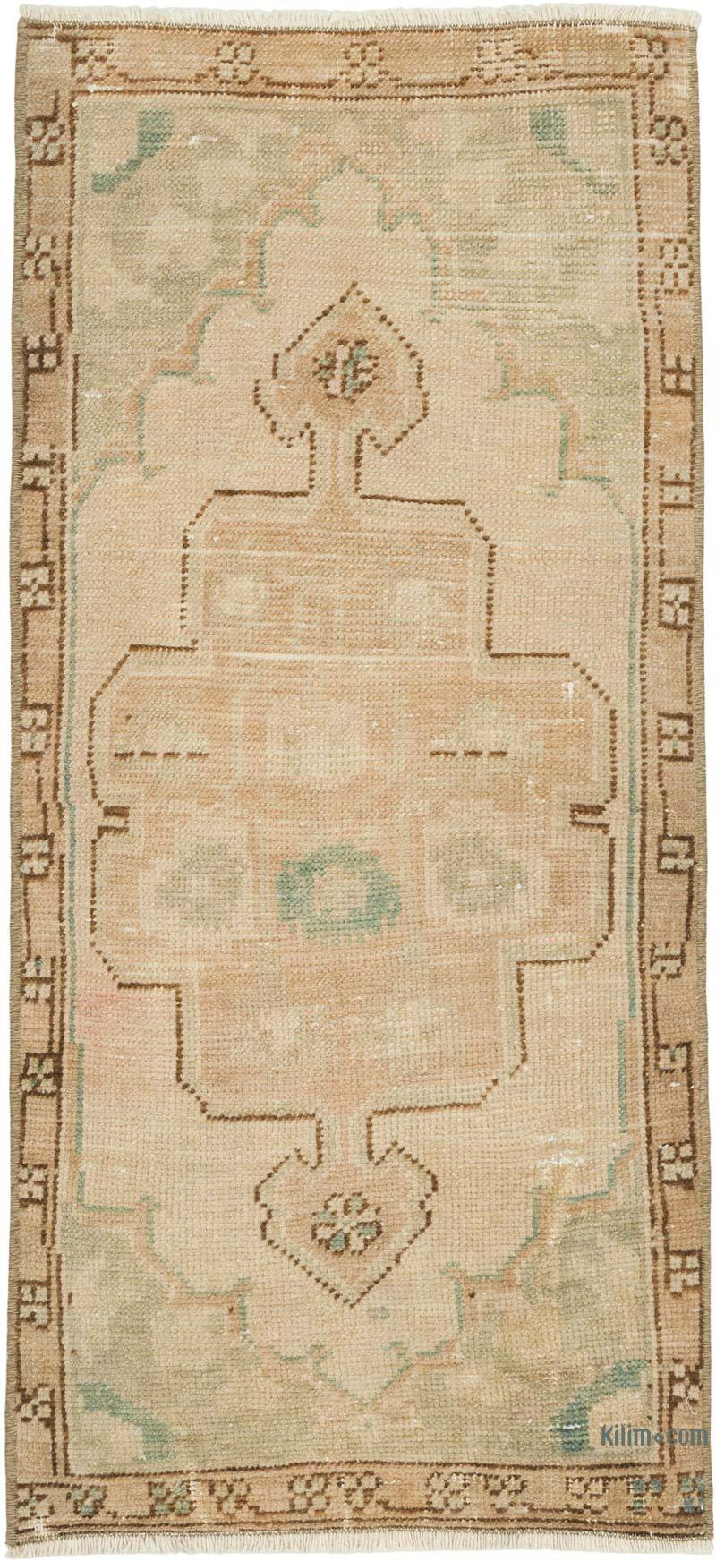 Alfombra Vintage Turca Anudada a Mano - 47 cm x 97 cm - K0080599