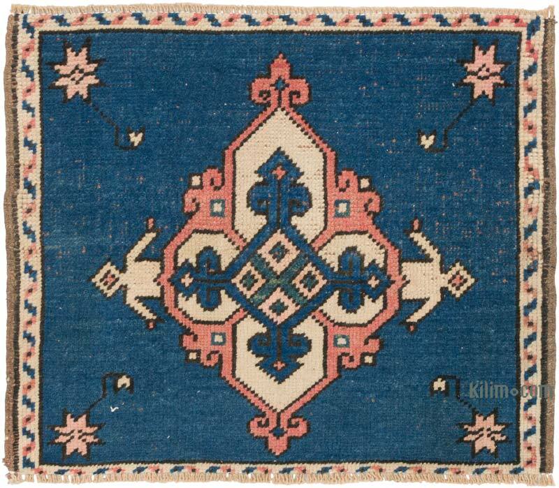 Alfombra Vintage Turca Anudada a Mano - 65 cm x 54 cm - K0080602