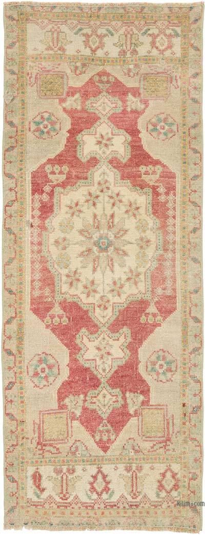 Alfombra Vintage Turca Anudada a Mano - 49 cm x 127 cm