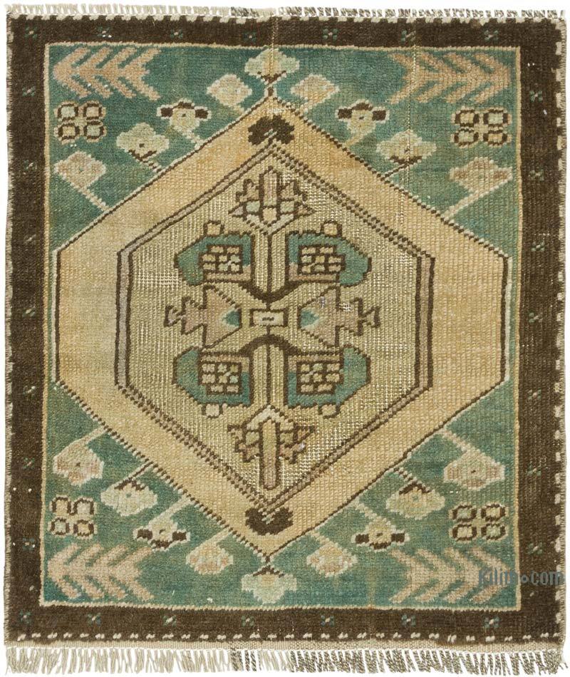 Vintage Turkish Hand-Knotted Rug - 1' 8" x 1' 11" (20" x 23") - K0080607