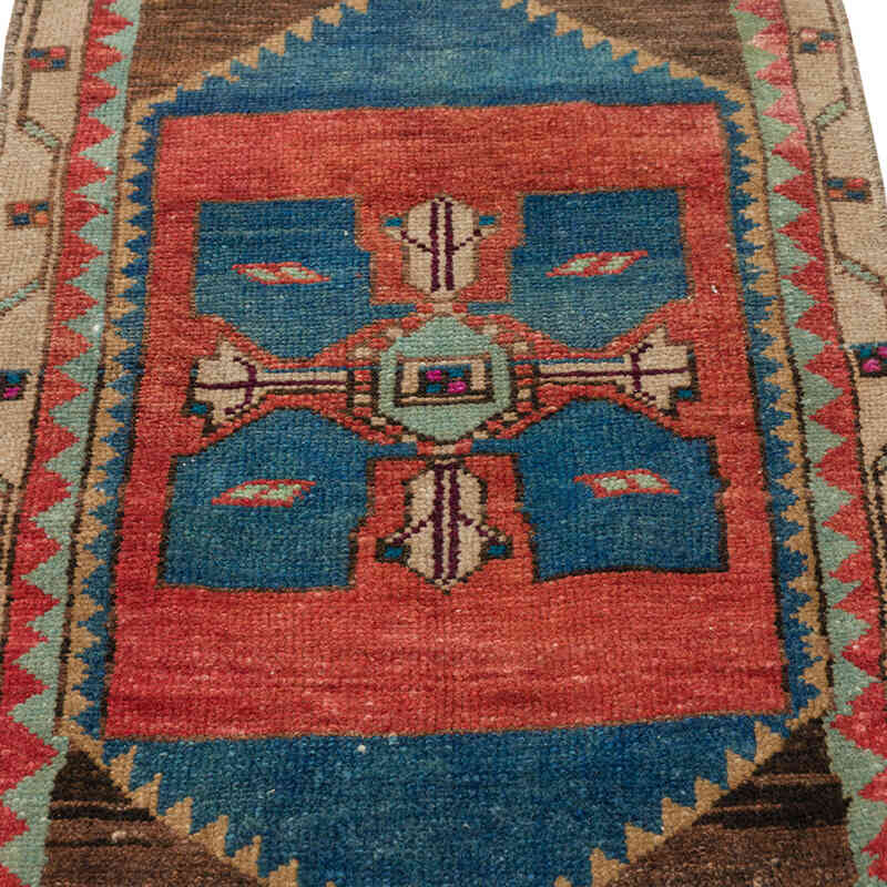 Alfombra Vintage Turca Anudada a Mano - 48 cm x 87 cm - K0080608