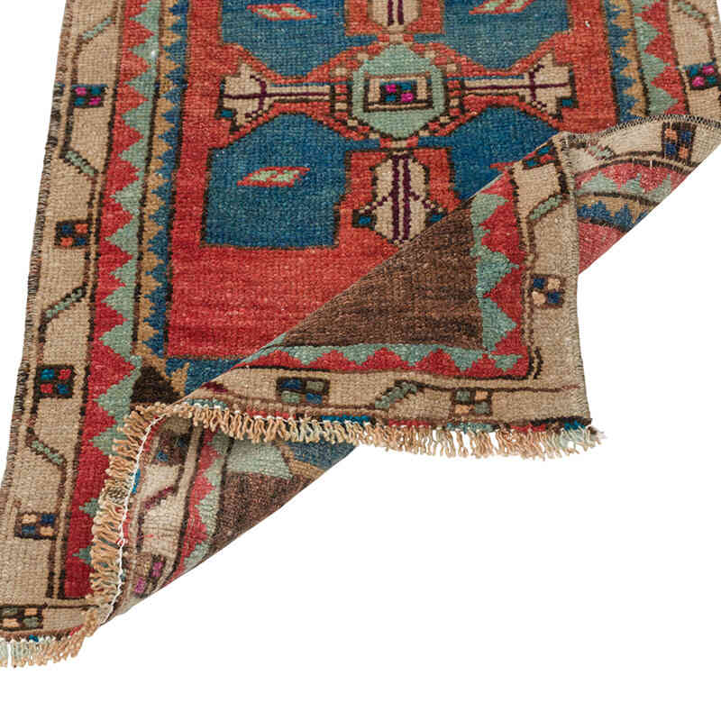 Alfombra Vintage Turca Anudada a Mano - 48 cm x 87 cm - K0080608