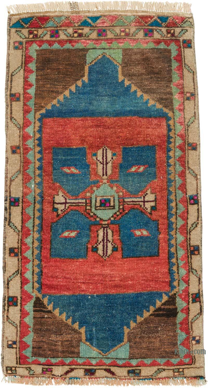 Alfombra Vintage Turca Anudada a Mano - 48 cm x 87 cm - K0080608