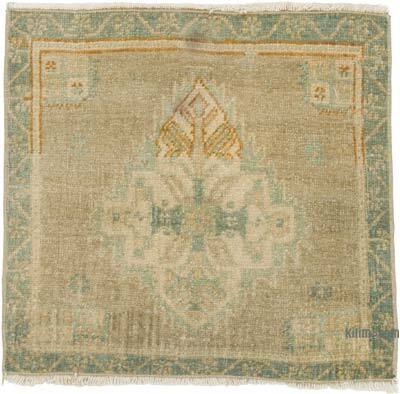 Vintage Turkish Hand-Knotted Rug - 1' 8" x 1' 7" (20" x 19")
