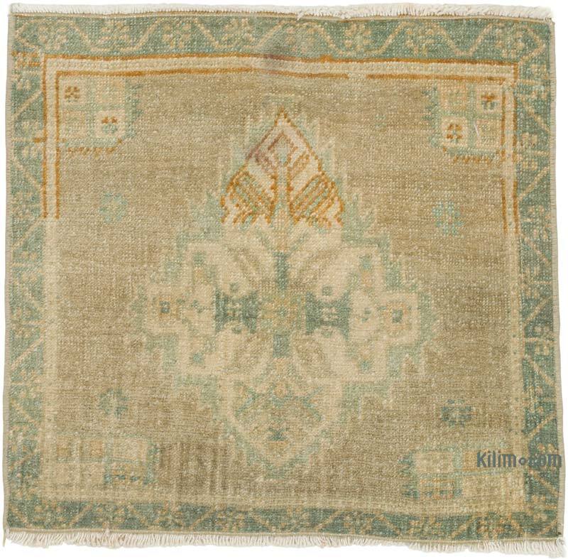 Vintage Turkish Hand-Knotted Rug - 1' 8" x 1' 7" (20" x 19") - K0080609